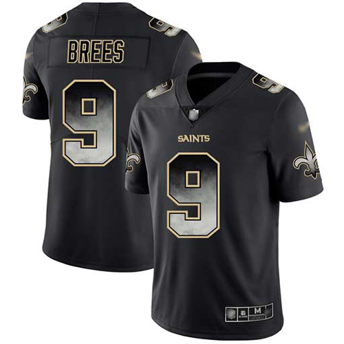 Saints #9 Drew Brees Black Men's Stitched Football Vapor Untouchable Limited Smoke Fashion Jersey Saints #9 Drew Brees Black Men's Stitched Football Vapor Untouchable Limited Smoke Fashion Jersey