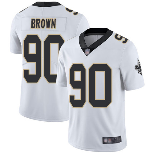 Saints #90 Malcom Brown White Men's Stitched Football Vapor Untouchable Limited Jersey Saints #90 Malcom Brown White Men's Stitched Football Vapor Untouchable Limited Jersey