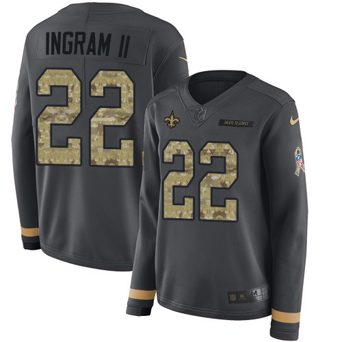 Nike Saints #22 Mark Ingram II Anthracite Salute to Service Nike Saints #22 Mark Ingram II Anthracite Salute to Service