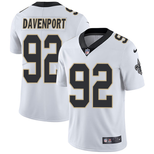 Nike Saints 92 Marcus Davenport White Vapor Untouchable Limited Jersey Nike Saints 92 Marcus Davenport White Vapor Untouchable Limited Jersey