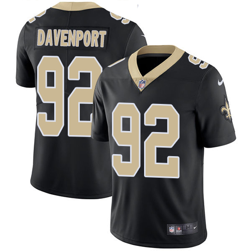 Nike Saints 92 Marcus Davenport Black Vapor Untouchable Limited Jersey Nike Saints 92 Marcus Davenport Black Vapor Untouchable Limited Jersey