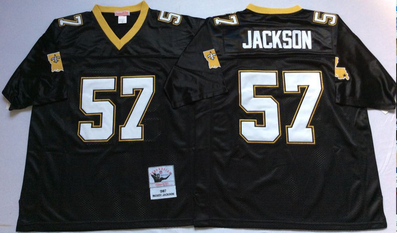 Mitchell And Ness Saints #57 JACKSON Throwback Stitched NFL Jerseys Mitchell And Ness Saints #57 JACKSON Throwback Stitched NFL Jerseys