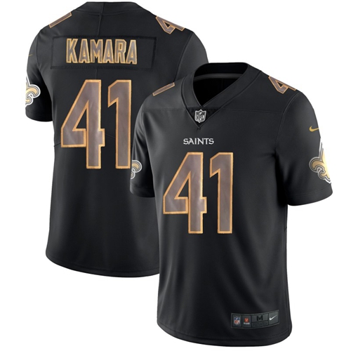 Nike Saints #41 Alvin Kamara Black Men's Stitched NFL Limited Rush Impact Jersey Nike Saints #41 Alvin Kamara Black Men's Stitched NFL Limited Rush Impact Jersey