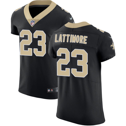 Nike Saints #23 Marshon Lattimore Black Team Color Men's Stitched NFL Vapor Untouchable Elite Jersey Nike Saints #23 Marshon Lattimore Black Team Color Men's Stitched NFL Vapor Untouchable Elite Jersey