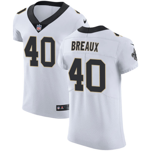 Nike Saints #40 Delvin Breaux White Men's Stitched NFL Vapor Untouchable Elite Jersey Nike Saints #40 Delvin Breaux White Men's Stitched NFL Vapor Untouchable Elite Jersey