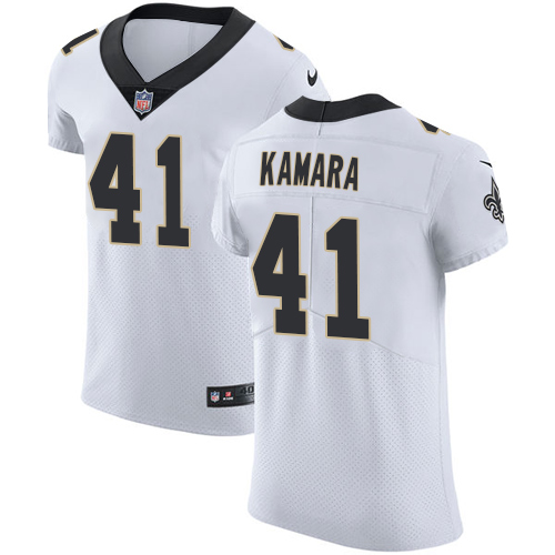 Nike Saints #41 Alvin Kamara White Men's Stitched NFL Vapor Untouchable Elite Jersey Nike Saints #41 Alvin Kamara White Men's Stitched NFL Vapor Untouchable Elite Jersey