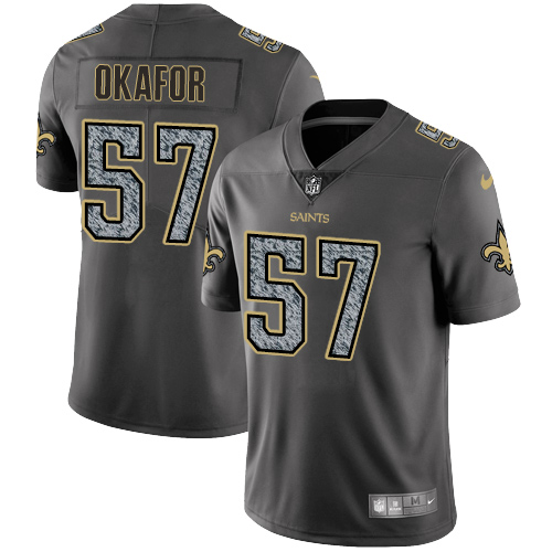 Nike Saints #57 Alex Okafor Gray Static Men's Stitched NFL Vapor Untouchable Limited Jersey Nike Saints #57 Alex Okafor Gray Static Men's Stitched NFL Vapor Untouchable Limited Jersey
