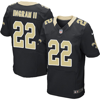 Nike Saints #22 Mark Ingram II Black Team Color Men's Stitched NFL Elite Jersey Nike Saints #22 Mark Ingram II Black Team Color Men's Stitched NFL Elite Jersey