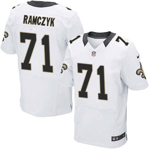 Nike Saints #71 Ryan Ramczyk White Men's Stitched NFL Elite Jersey Nike Saints #71 Ryan Ramczyk White Men's Stitched NFL Elite Jersey