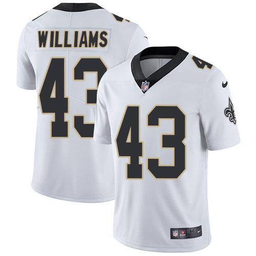 Nike Saints #43 Marcus Williams White Men's Stitched NFL Vapor Untouchable Limited Jersey Nike Saints #43 Marcus Williams White Men's Stitched NFL Vapor Untouchable Limited Jersey