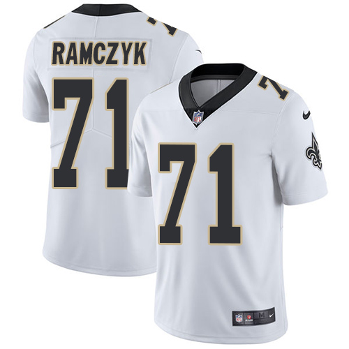 Nike Saints #71 Ryan Ramczyk White Men's Stitched NFL Vapor Untouchable Limited Jersey Nike Saints #71 Ryan Ramczyk White Men's Stitched NFL Vapor Untouchable Limited Jersey