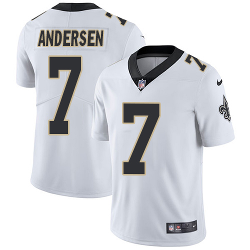 Nike Saints #7 Morten Andersen White Men's Stitched NFL Vapor Untouchable Limited Jersey Nike Saints #7 Morten Andersen White Men's Stitched NFL Vapor Untouchable Limited Jersey