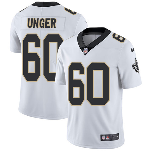 Nike Saints #60 Max Unger White Men's Stitched NFL Vapor Untouchable Limited Jersey Nike Saints #60 Max Unger White Men's Stitched NFL Vapor Untouchable Limited Jersey