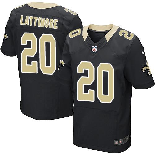 Nike Saints #20 Marshon Lattimore Black Team Color Men's Stitched NFL Elite Jersey Nike Saints #20 Marshon Lattimore Black Team Color Men's Stitched NFL Elite Jersey