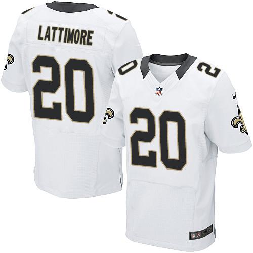 Nike Saints #20 Marshon Lattimore White Men's Stitched NFL Elite Jersey Nike Saints #20 Marshon Lattimore White Men's Stitched NFL Elite Jersey