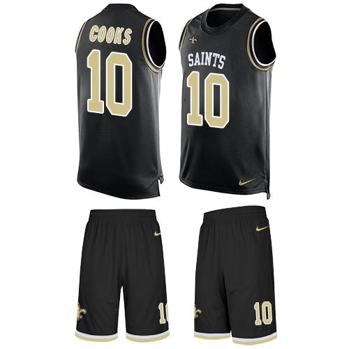 Nike Saints #10 Brandin Cooks Black Team Color Men's Stitched NFL Limited Tank Top Suit Jersey Nike Saints #10 Brandin Cooks Black Team Color Men's Stitched NFL Limited Tank Top Suit Jersey