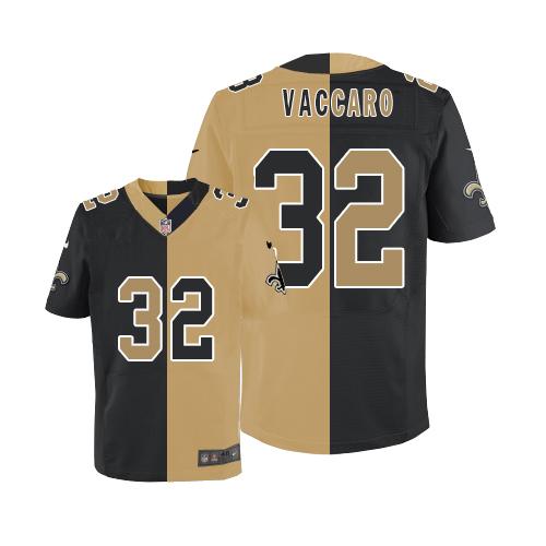 Nike Saints #32 Kenny Vaccaro Black Gold Men's Stitched NFL Elite Split Jersey Nike Saints #32 Kenny Vaccaro Black Gold Men's Stitched NFL Elite Split Jersey