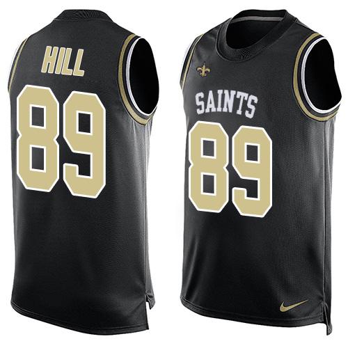 Nike Saints #89 Josh Hill Black Team Color Men's Stitched NFL Limited Tank Top Jersey Nike Saints #89 Josh Hill Black Team Color Men's Stitched NFL Limited Tank Top Jersey