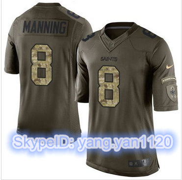 Nike New Orleans Saints #8 Archie Manning Green Men''s Stitched NFL Limited Salute to Service Jersey Nike New Orleans Saints #8 Archie Manning Green Men''s Stitched NFL Limited Salute to Service Jersey