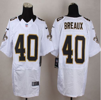 Nike New Orleans Saints #40 Delvin Breaux White Men's Stitched NFL Elite Jersey Nike New Orleans Saints #40 Delvin Breaux White Men's Stitched NFL Elite Jersey