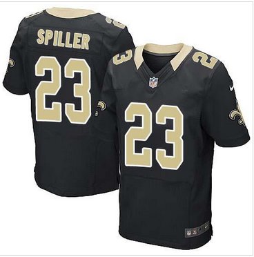 New New Orleans Saints #23 C.J. Spiller Black Team Color Men's Stitched NFL Elite Jersey New New Orleans Saints #23 C.J. Spiller Black Team Color Men's Stitched NFL Elite Jersey