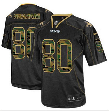 NEW New Orleans Saints #80 Jimmy Graham Black NFL Elite Camo Fashion Jersey NEW New Orleans Saints #80 Jimmy Graham Black NFL Elite Camo Fashion Jersey