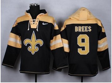 NEW New Orleans Saints #9 Drew Brees Black Player Pullover Hoodie NEW New Orleans Saints #9 Drew Brees Black Player Pullover Hoodie