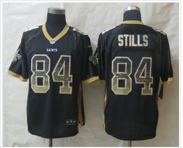 New New Orleans Saints 84 Stills Drift Fashion Black Elite Jerseys