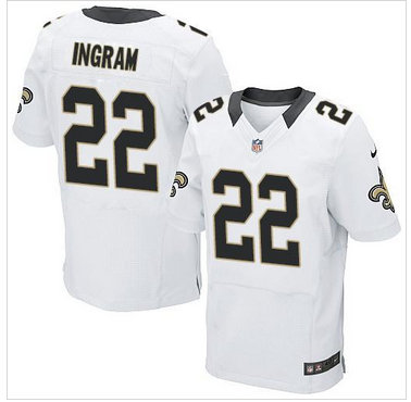 New Orleans Saints #22 Mark Ingram White NFL Elite Jersey