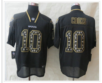 New Orleans Saints #10 Brandin Cooks New Lights Out Black NFL Elite Jersey New Orleans Saints #10 Brandin Cooks New Lights Out Black NFL Elite Jersey