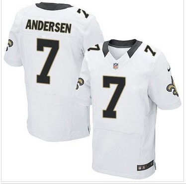 New Orleans Saints #7 Morten Andersen White NFL Elite Jersey New Orleans Saints #7 Morten Andersen White NFL Elite Jersey