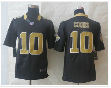 New Orleans Saints #10 Brandin Cooks Black Team Color NFL Limited Jersey New Orleans Saints #10 Brandin Cooks Black Team Color NFL Limited Jersey
