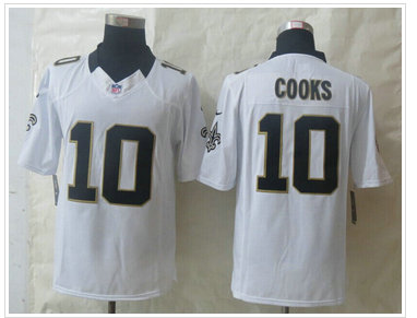 New Orleans Saints #10 Brandin Cooks White NFL Limited Jerseys New Orleans Saints #10 Brandin Cooks White NFL Limited Jerseys