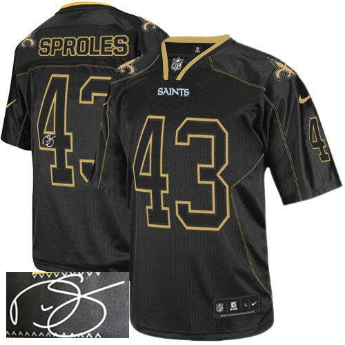 NEW New Orleans Saints #43 Darren Sproles Lights Out Black Jerseys(Signed Elite) NEW New Orleans Saints #43 Darren Sproles Lights Out Black Jerseys(Signed Elite)