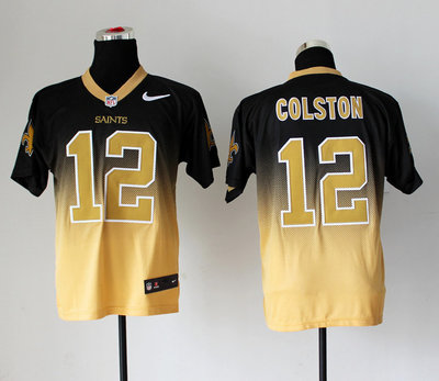 NEW New Orleans Saints 12 Marques Colston Black Yellow Drift Fashion II Elite NFL Jerseys NEW New Orleans Saints 12 Marques Colston Black Yellow Drift Fashion II Elite NFL Jerseys