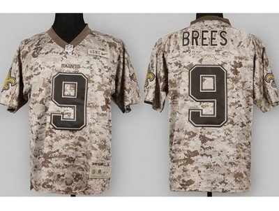 NEW New Orleans Saints 9 Drew Brees Camo US.Mccuu NFL Jerseys