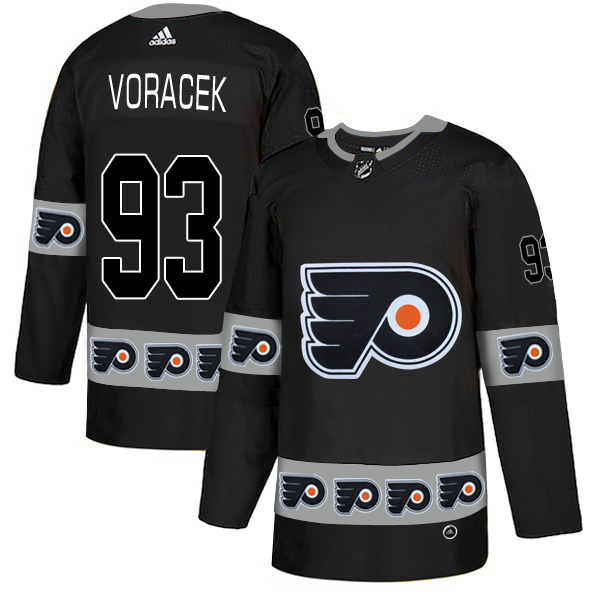 Flyers 93 Jakub Voracek Black Team Logos Fashion Adidas Jersey Flyers 93 Jakub Voracek Black Team Logos Fashion Adidas Jersey