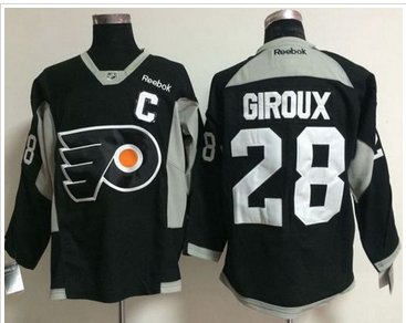 Philadelphia Flyers #28 Claude Giroux Black Practice Stitched NHL Jersey