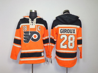 nhl jerseys philadelphia flyers #28 giroux orange(pullover hooded sweatshirt patch C)