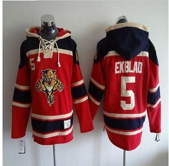 Florida Panthers #5 Aaron Ekblad Red Sawyer Hooded Sweatshirt Stitched NHL jersey