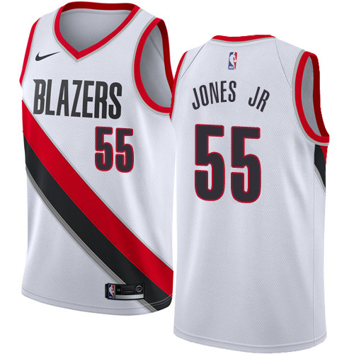Nike Blazers #55 Derrick Jones Jr White NBA Swingman Association Edition Jersey Nike Blazers #55 Derrick Jones Jr White NBA Swingman Association Edition Jersey