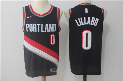 Nike Blazers #0 Damian Lillard Black Stitched NBA Jersey