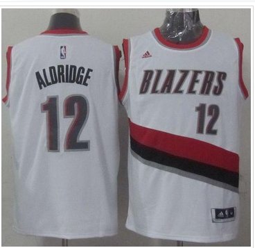 Portland Trail Blazers #12 LaMarcus Aldridge Stitched White NBA Jersey