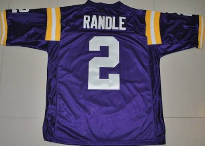 LSU Tigers #2 Rueben Randle Purple Embroidered NCAA Jersey