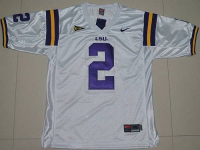 LSU Tigers #2 Rueben Randle White Embroidered NCAA Jersey