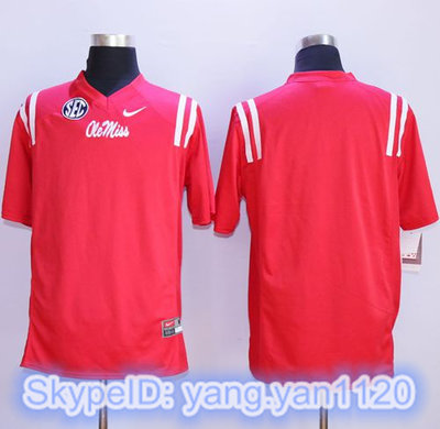 Rebels Blank Red Stitched NCAA Jersey