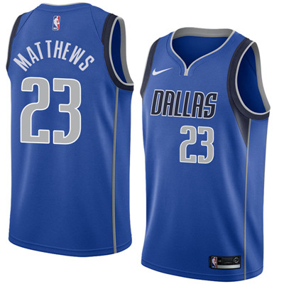 Nike Mavericks #23 Wesley Matthews Royal Nike New Swingman Icon Edition Jersey