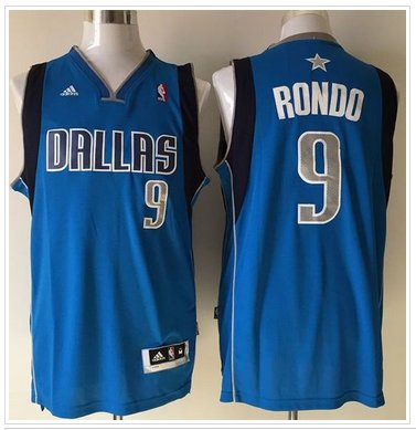 Revolution 30 Mavericks #9 Rajon Rondo Sky Blue Stitched NBA Jersey