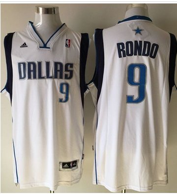 Revolution 30 Mavericks #9 Rajon Rondo White Stitched NBA Jersey