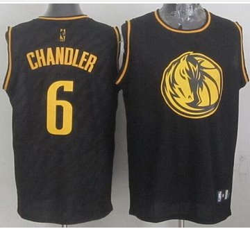 Dallas Mavericks #6 Tyson Chandler Black Precious Metals Fashion Stitched NBA Jersey